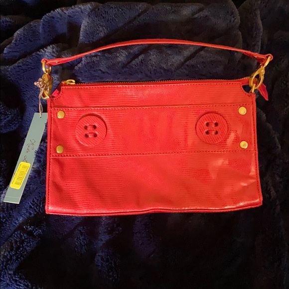 Kate Landry Handbags - KATE LANDRY. CLUTCH/SMALL PURSE. RED. CLASSY. CUTE